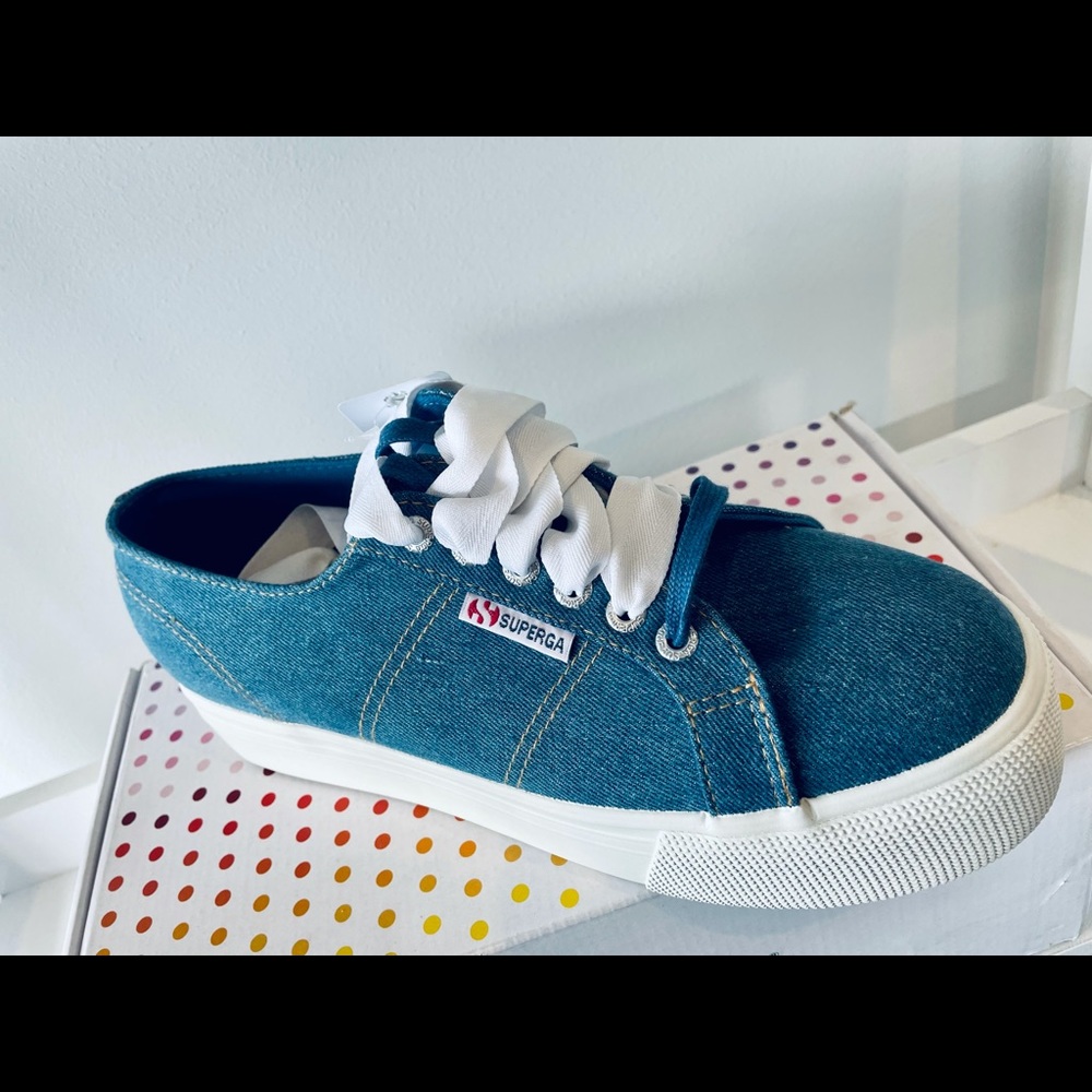 ✨HOST PICK ✨ SUPERGA  | Denim platform sneakers (NWT) - Picture 2 of 8